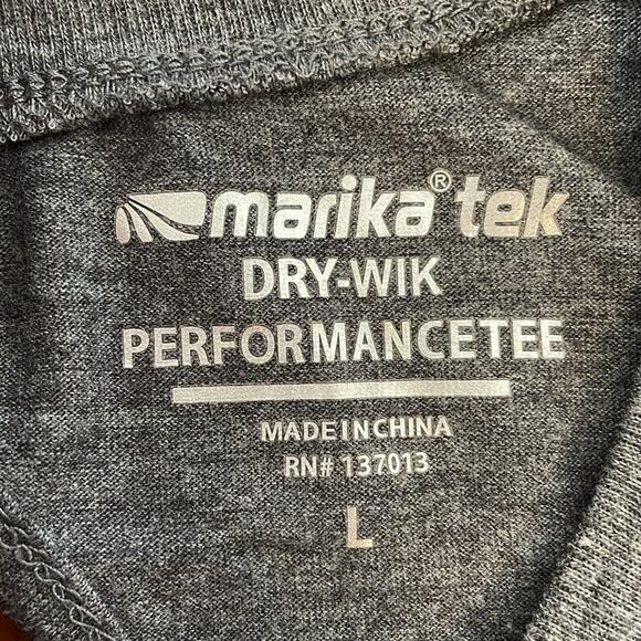 Marika Tek Dry-Wik Performance Tee Womens Large Tank Top Gray Pink Open Back - Picture 3 of 7
